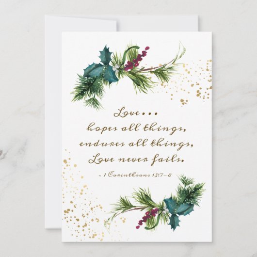 Eenvoudige Christelijke bruiloft met goudpulsen Kaart (Achterkant)