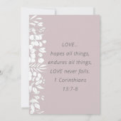 Eenvoudige Christelijke bruiloft met witte ketting Kaart (Achterkant)