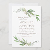 Eenvoudige Christelijke bruiloft van Elegant Flora Kaart (Voorkant)