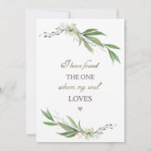 Eenvoudige Christelijke bruiloft van Elegant Flora Kaart (Achterkant)