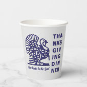 Eenvoudige Christelijke THANKSGIVING DINNER Papieren Bekers (Achterkant)