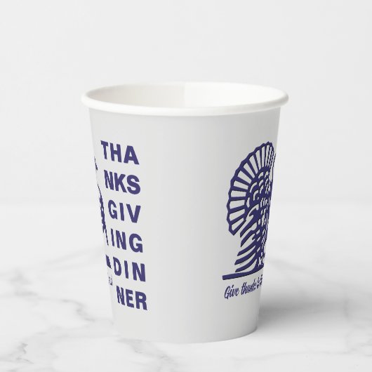 Eenvoudige Christelijke THANKSGIVING DINNER Papieren Bekers (Links)