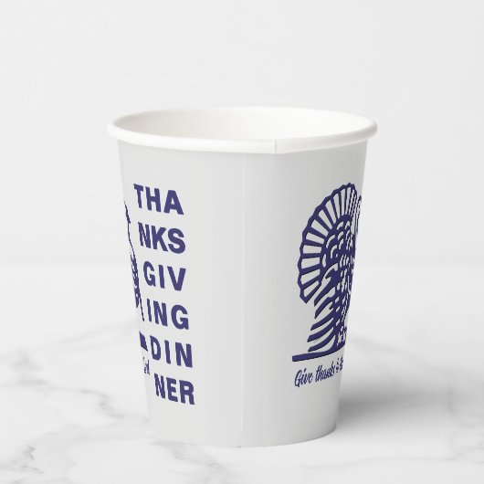 Eenvoudige Christelijke THANKSGIVING DINNER Papieren Bekers (Rechts)