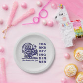 Eenvoudige Christelijke THANKSGIVING DINNER Papieren Bordje (Feest)