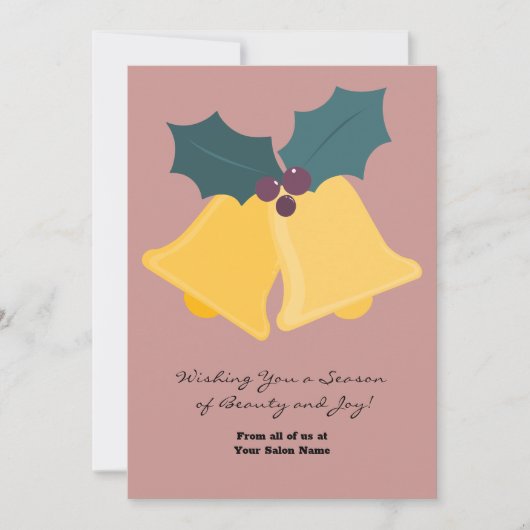 Eenvoudige Christmas Bells & Bay Leaves Holiday Ka (Voorkant)