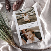 Eenvoudige Christmas Minimalist 2 Photo Holiday Ka Feestdagenkaart