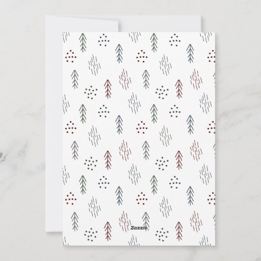 Eenvoudige Christmas Minimalist 2 Photo Holiday Ka Feestdagenkaart (Achterkant)