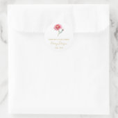Eenvoudige Chrysanthemum Herdenking Ronde Sticker (Tas)