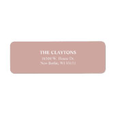 Eenvoudige Cinnamon Roos Return Address Labels (Voorkant)