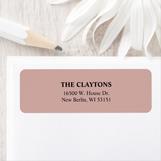 Eenvoudige Cinnamon Roos Return Address Labels (Insitu)