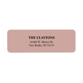 Eenvoudige Cinnamon Roos Return Address Labels