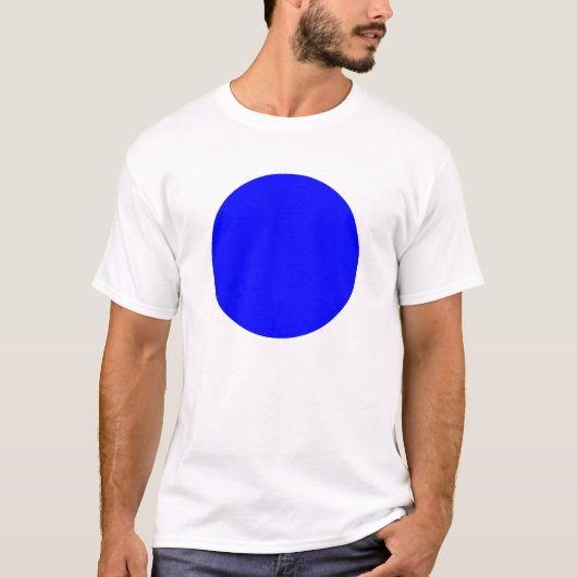 Eenvoudige cirkel - blauw t-shirt (Voorkant)