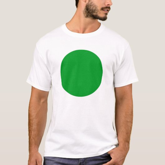 Eenvoudige cirkel - groen t-shirt (Voorkant)