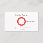 Eenvoudige cirkel in rood Visitekaartje (Voorkant)