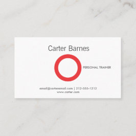 Eenvoudige cirkel in rood Visitekaartje