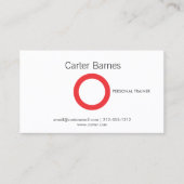 Eenvoudige cirkel in rood Visitekaartje (Voorkant)