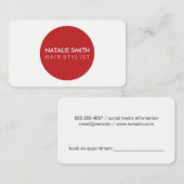 Eenvoudige cirkel / (Oranje / rood) Visitekaartje (Voorkant / Achterkant)