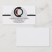 Eenvoudige cirkels en halve maan - cirkelvormige L Visitekaartje (Voorkant / Achterkant)