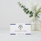 Eenvoudige cirkels in Logo met zwarte cirkel Visitekaartje (Staand voorkant)