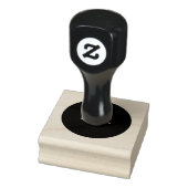 Eenvoudige cirkelvormig monogram houten stempel (Stempel)