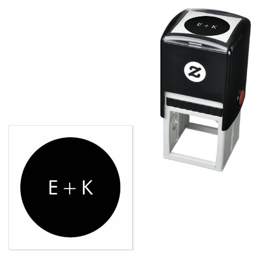 Eenvoudige cirkelvormig monogram stempel (In situ)