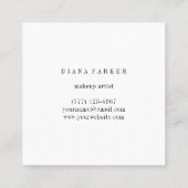 Eenvoudige cirkelvormige Logo Monogram zwart-wit Vierkante Visitekaartje (Achterkant)