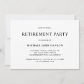 Eenvoudige Citaat Zwarte en Witte Pensioenpartij Kaart (Achterkant)