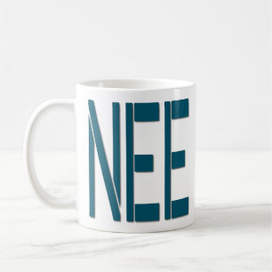Eenvoudige citaten Mok - Nee Funny Typography Gift