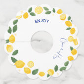 Eenvoudige citroen aanpassen wijn label (Achterkant)