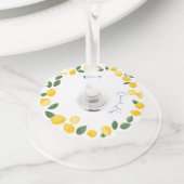 Eenvoudige citroen aanpassen wijn label (Dichtbij)