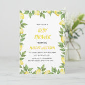 EENVOUDIGE CITROEN BABYSHOWER UITNODIGING (Staand voorkant)
