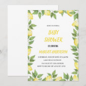 EENVOUDIGE CITROEN BABYSHOWER UITNODIGING (Voorkant / Achterkant)