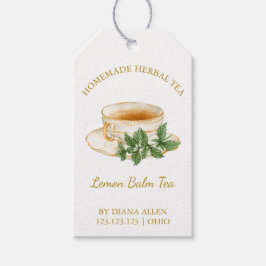 Eenvoudige Citroenmelisse Thee Hang Tag Cadeaulabel