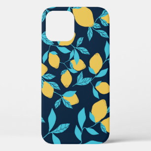 Eenvoudige citrus: citroenen op blauw. Case-Mate iPhone case