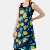 Eenvoudige citrus: citroenen op blauw. schort (Insitu)