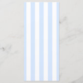 Eenvoudige Clam Shell Blauwe en Witte Kust Bruilof Menu (Achterkant)