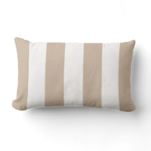 Eenvoudige Classic Beige Cabana Stripes Sierkussen