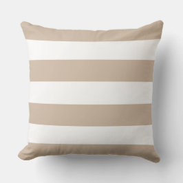 Eenvoudige Classic Beige Stripes Sierkussen