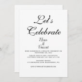 Eenvoudige CLASSIC bruiloft uitnodigingskaart Kaart (Voorkant / Achterkant)