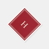 Eenvoudige Classic Elegant Cranberry Rood met Mono Servet (Hoek)