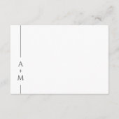 Eenvoudige Classic Elegant Monogram Details QR-cod Informatiekaartje (Achterkant)
