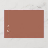 Eenvoudige Classic Elegant Monogram Details QR-cod Informatiekaartje (Achterkant)