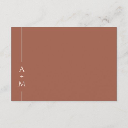 Eenvoudige Classic Elegant Monogram Details QR-cod Informatiekaartje (Achterkant)