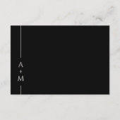 Eenvoudige Classic Elegant Monogram Details QR-cod Informatiekaartje (Achterkant)