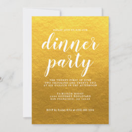 Eenvoudige Classic Gold Dinner Party voor grafisch Kaart