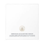 Eenvoudige Classic Gold Seal Logo Zakelijk Notitie Notitieblok (Voorkant)