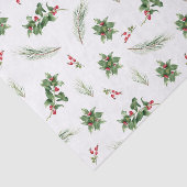 Eenvoudige 'Classic Holly Berry' Waterverf kerst Tissuepapier (Detail)