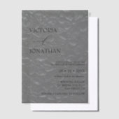 Eenvoudige Classic Minimal Black Elegant Wedding Vellum Uitnodigingen (Offset)