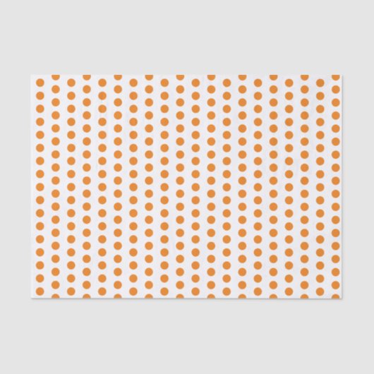 Eenvoudige Classic Oranje Polka Dots tissue papier (Voorkant)