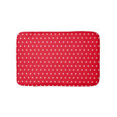 Eenvoudige Classic Polka Dots Rood en Wit Badmat (Voorkant)